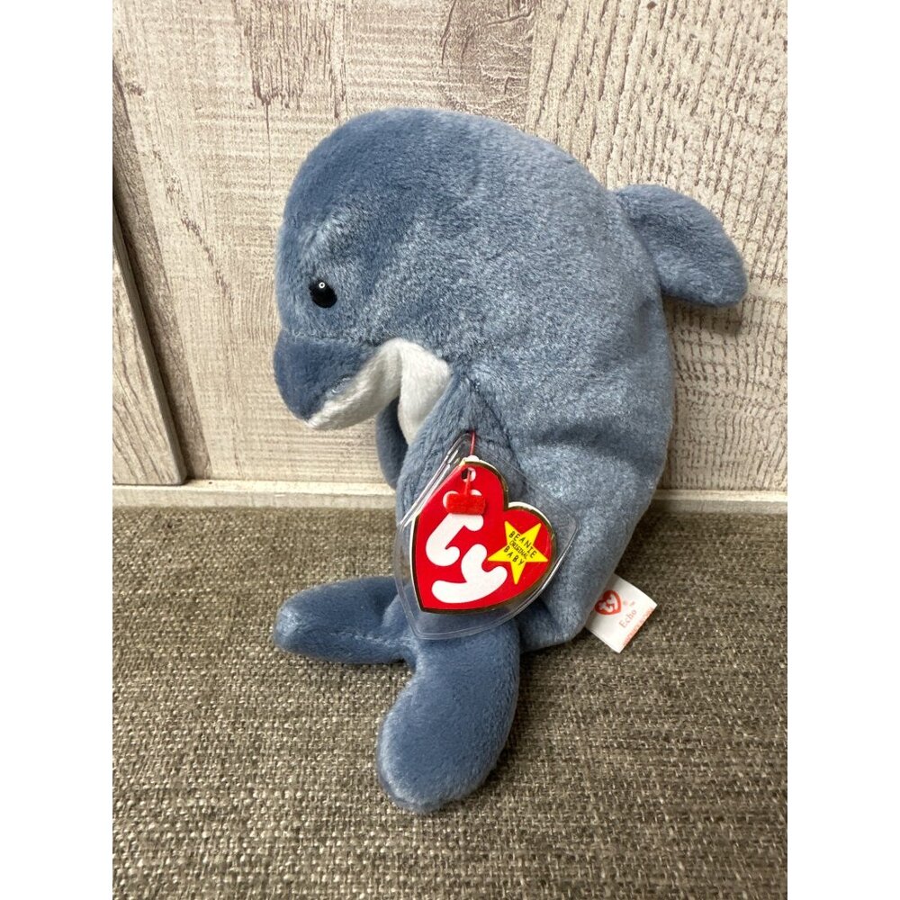 Ty Beanie Babies Echo The Dolphin 1996 Plush Toy Collectible